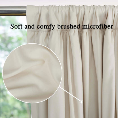 HIG Farmhouse Ruffle Window Curtains withBlackout Liner Handmade Bow Ties Drapes 2Panels Set curtain livingroom curtain edges(100x84 size only one panel)