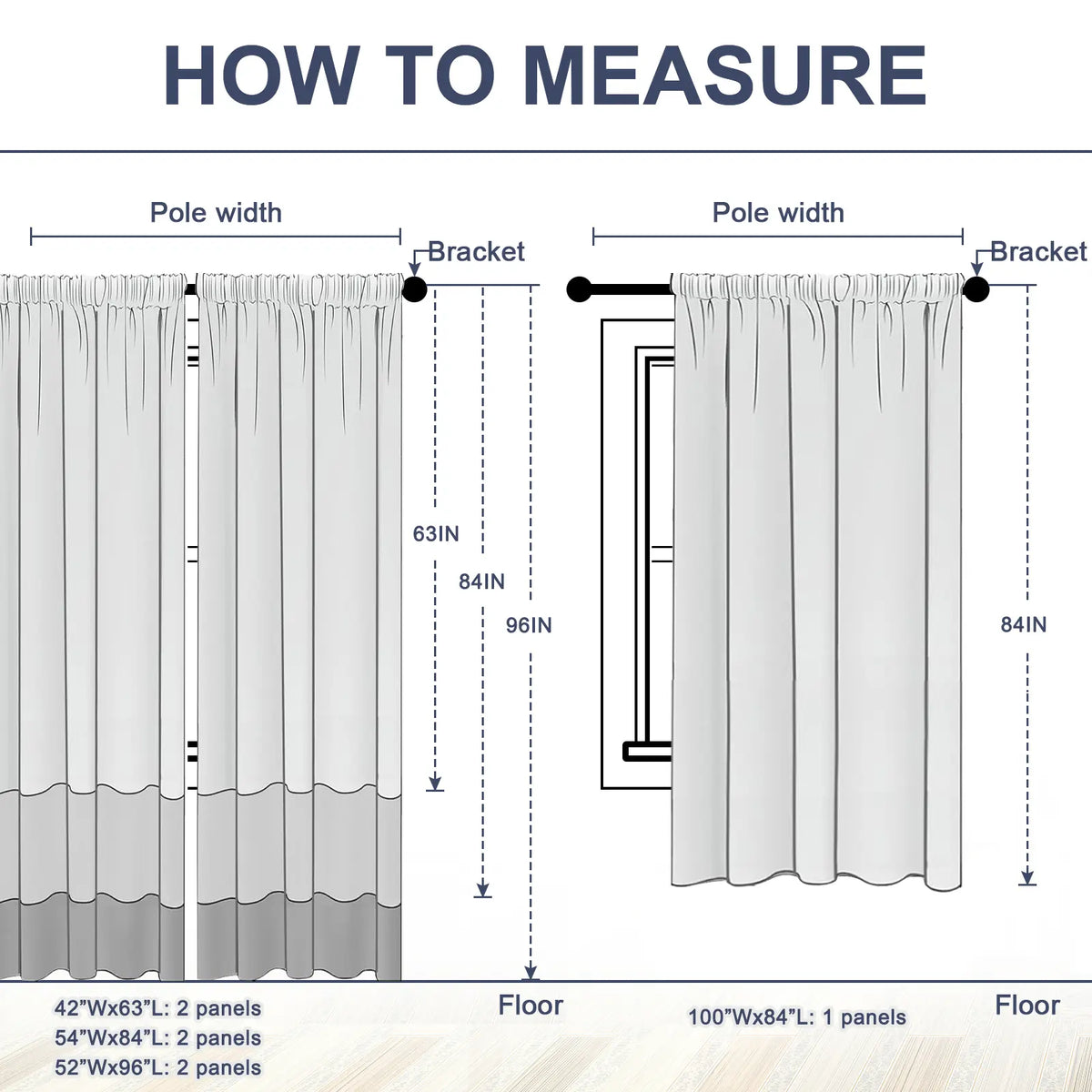 HIG Farmhouse Ruffle Window Curtains withBlackout Liner Handmade Bow Ties Drapes 2Panels Set curtain livingroom curtain edges(100x84 size only one panel)